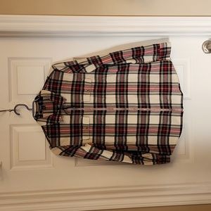 Chaps‎ plaid zip up shacket. Size M.
